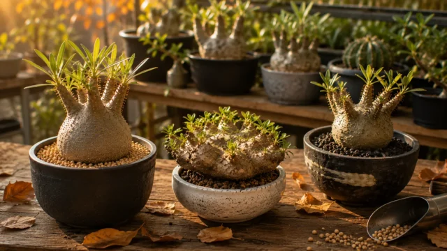 塊根植物の秋の管理