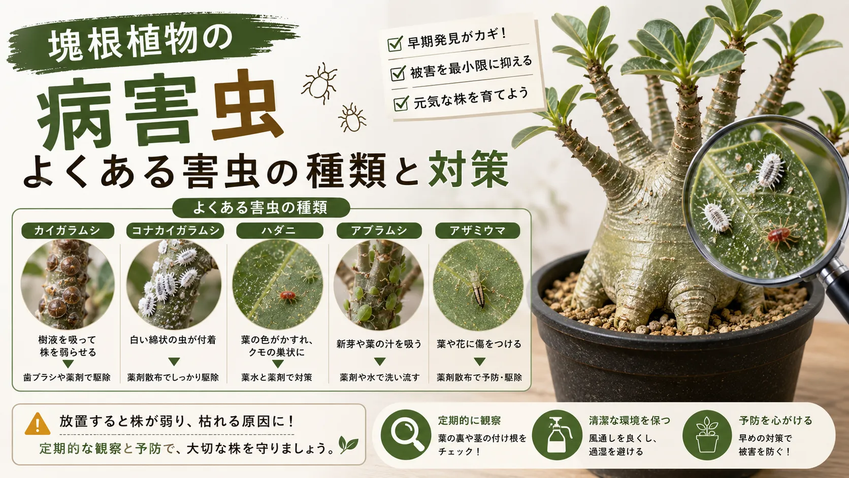 塊根植物の病害虫