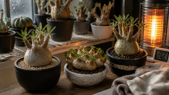塊根植物の冬の管理